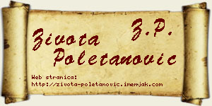 Života Poletanović vizit kartica